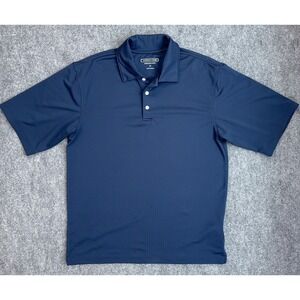 Cypress Club Performance Golf Polo Shirt Mens Medium Blue Athletic Wicking‎ Top